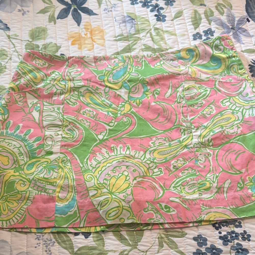Lilly Pulitzer Pink and Green Skirt
